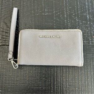 Michael Kors Silver Wristlet